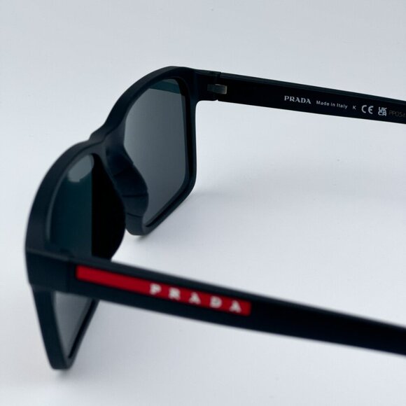 Prada Linea Rossa PS05YS 1BO10A BRAND NEW Sunglasses Matte Black Grey Red Unisex - Picture 8 of 10
